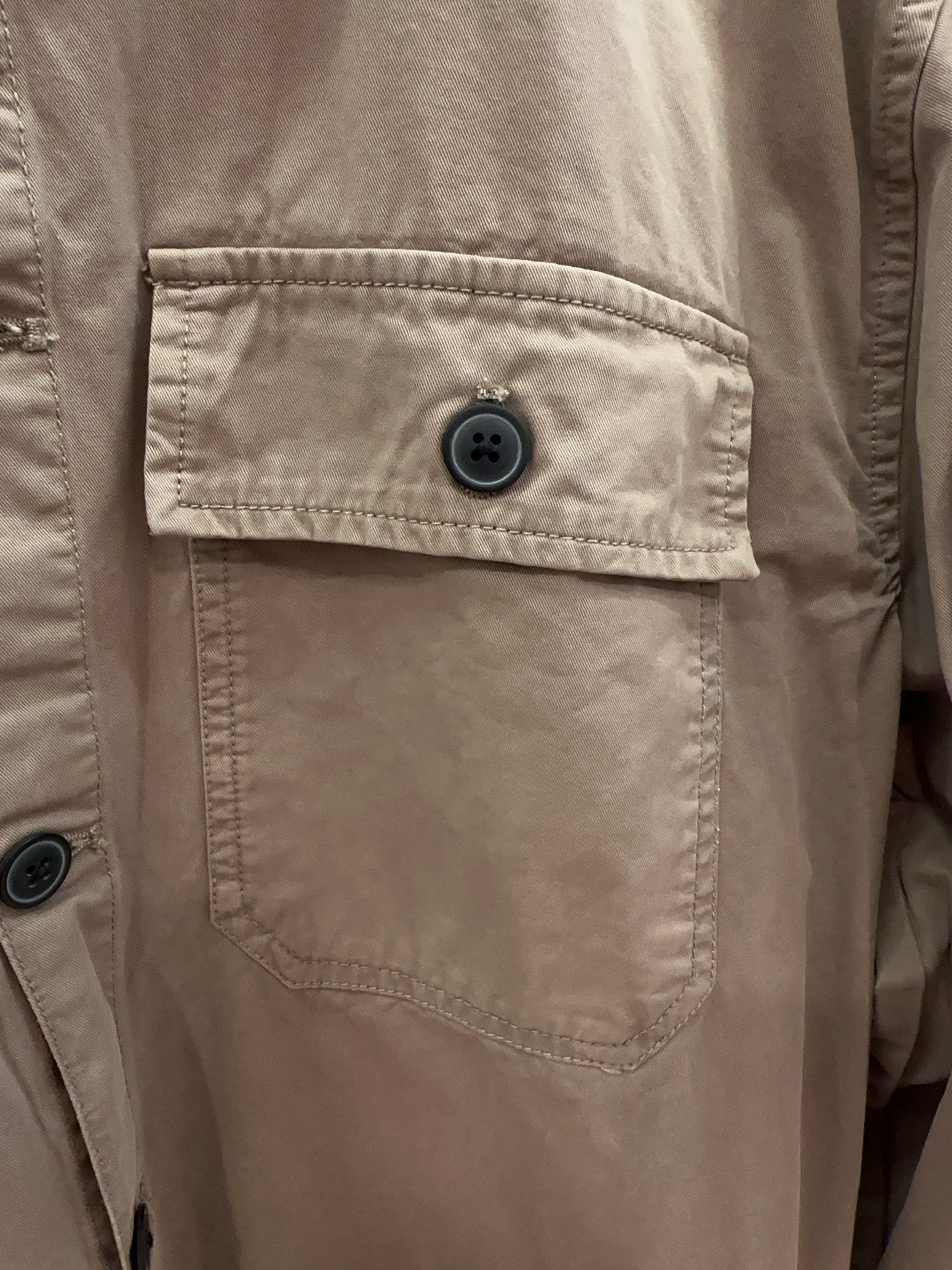 XL - Barbour International Beige Button-Up Overshirt Jacket