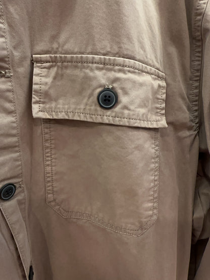 XL - Barbour International Beige Button-Up Overshirt Jacket