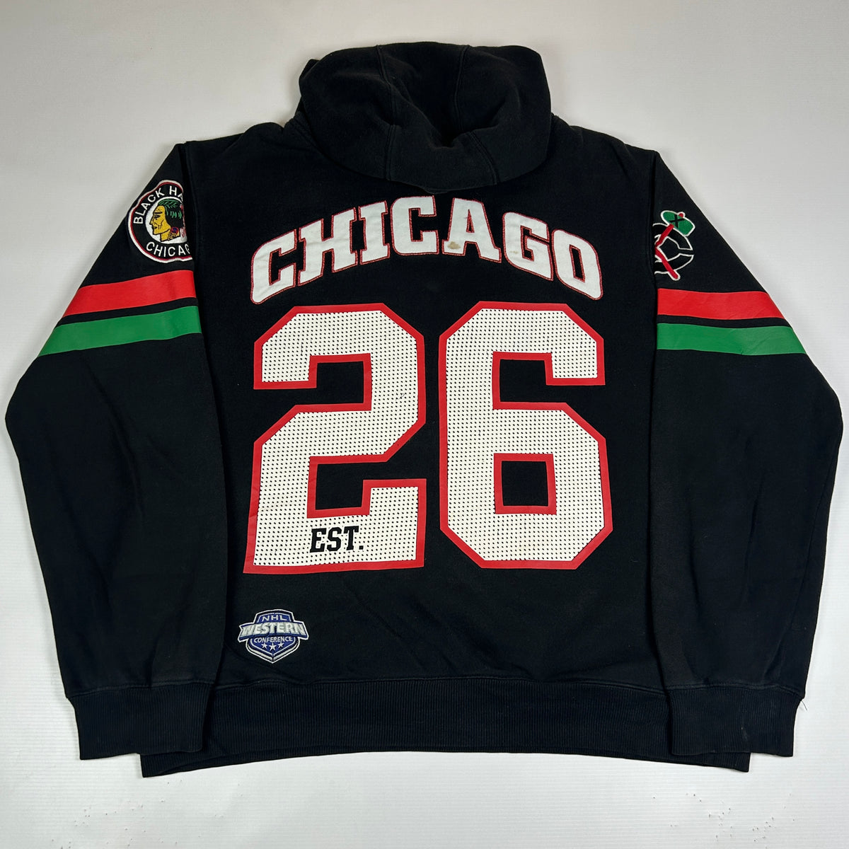 L - Vintage 2000's Chicago Blackhawks #26 Majestic NHL Hoodie Sweatshirt