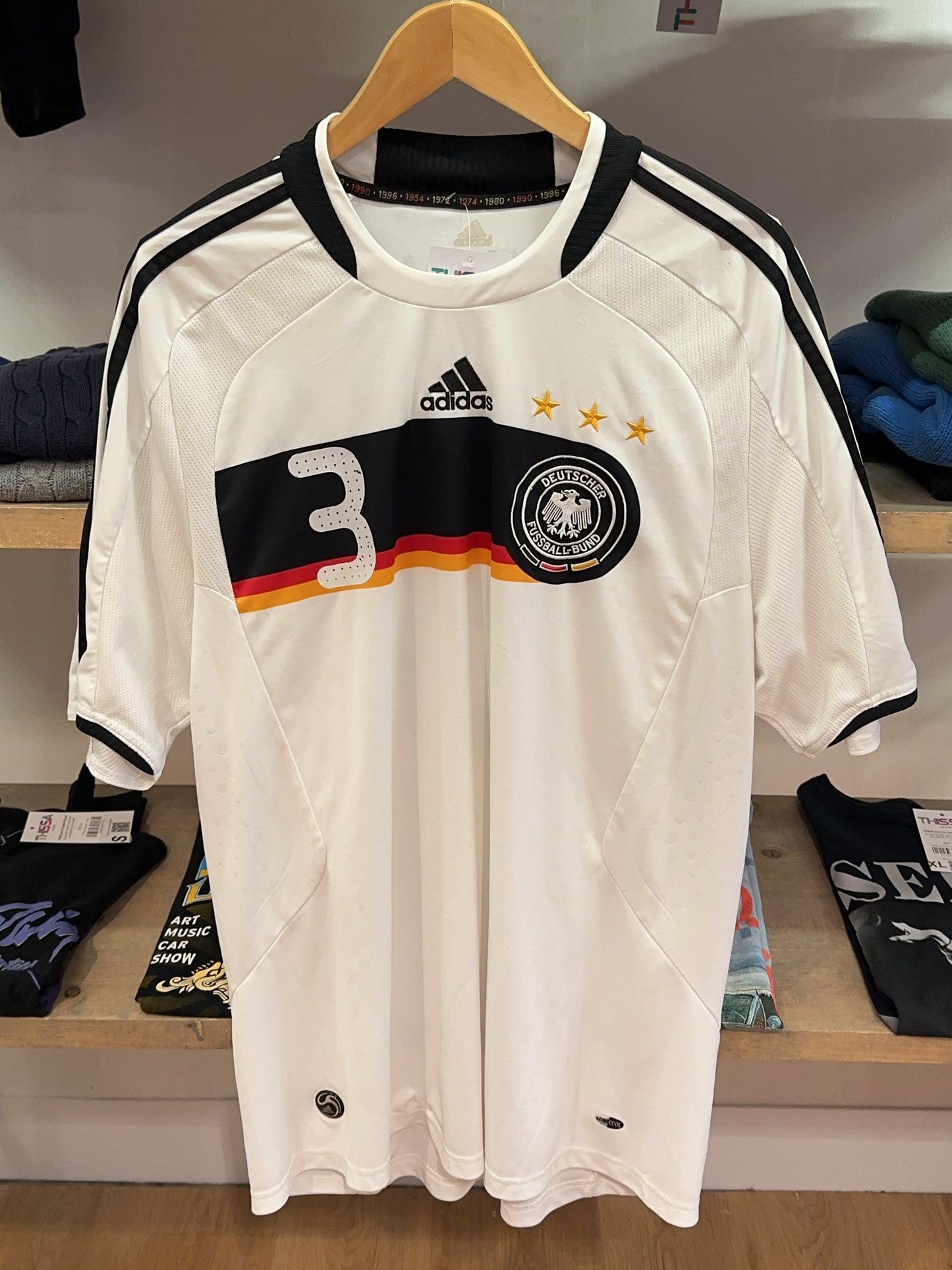 L - 2008-2009 Germany Adidas Home Football Shirt 3