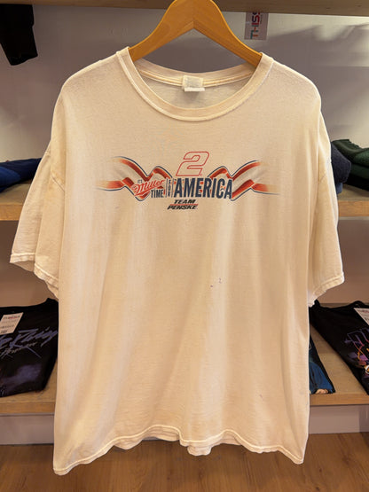 XXL - Vintage Miller Time for America Keselowski NASCAR Graphic T-Shirt