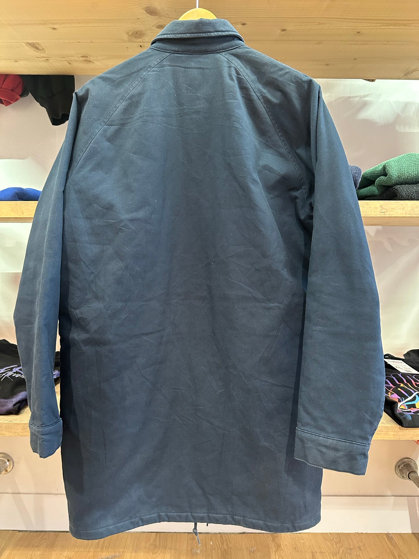 M - Carhartt Men’s Black Canvas Snap-Front Coat Jacket