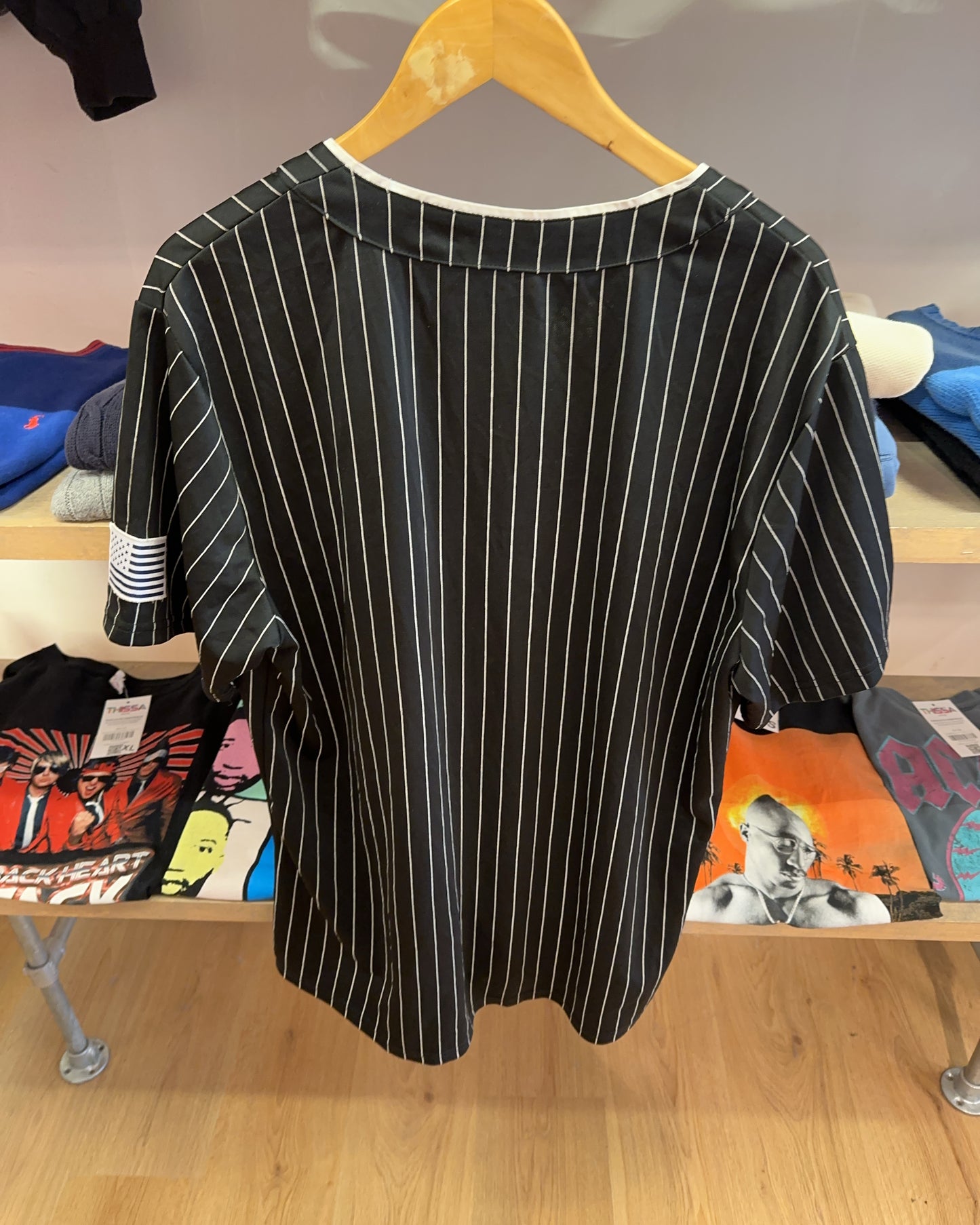 XXL - New York Pinstripe Baseball Jersey
