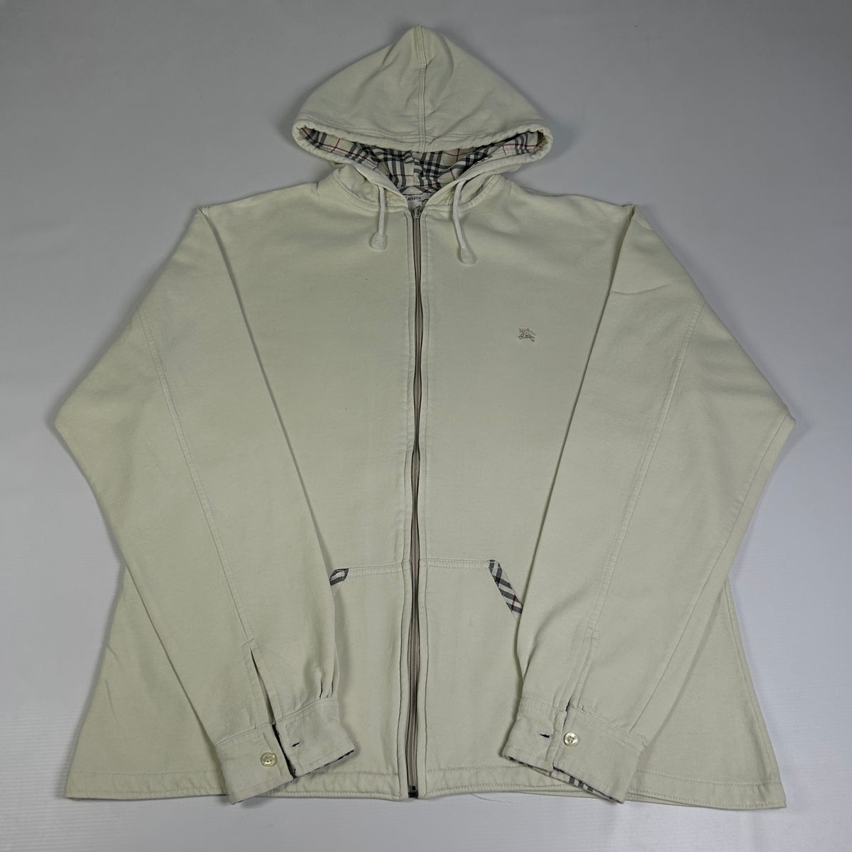 M - 1980's Burberry Full-zip Hoodie