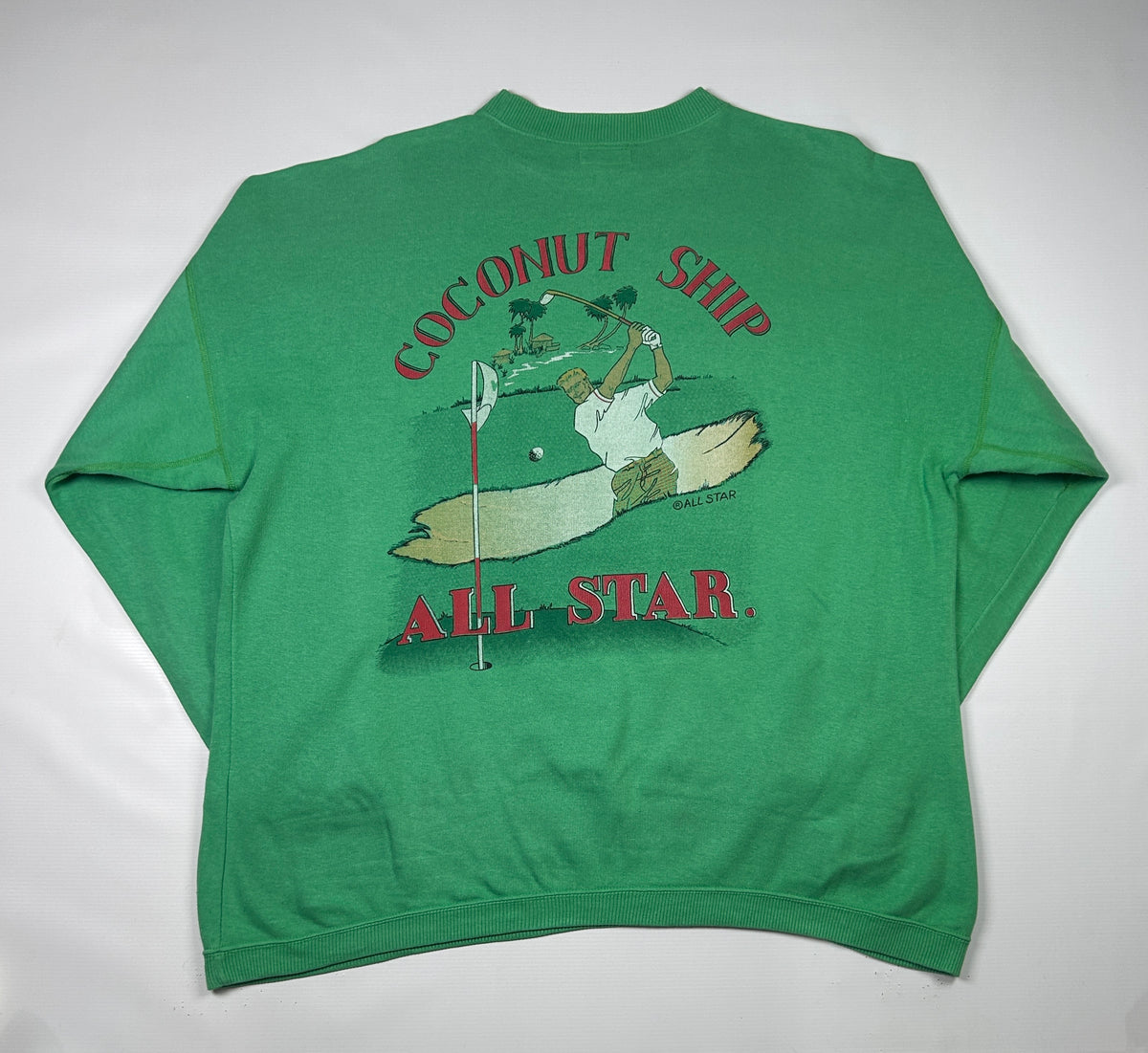 XL - 1990's Michel Bachoz Trophy Green Crewneck Sweatshirt