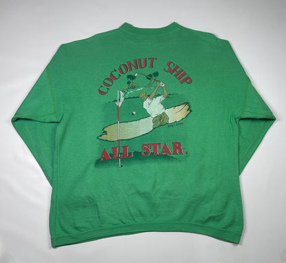 XL - 1990's Michel Bachoz Trophy Green Crewneck Sweatshirt