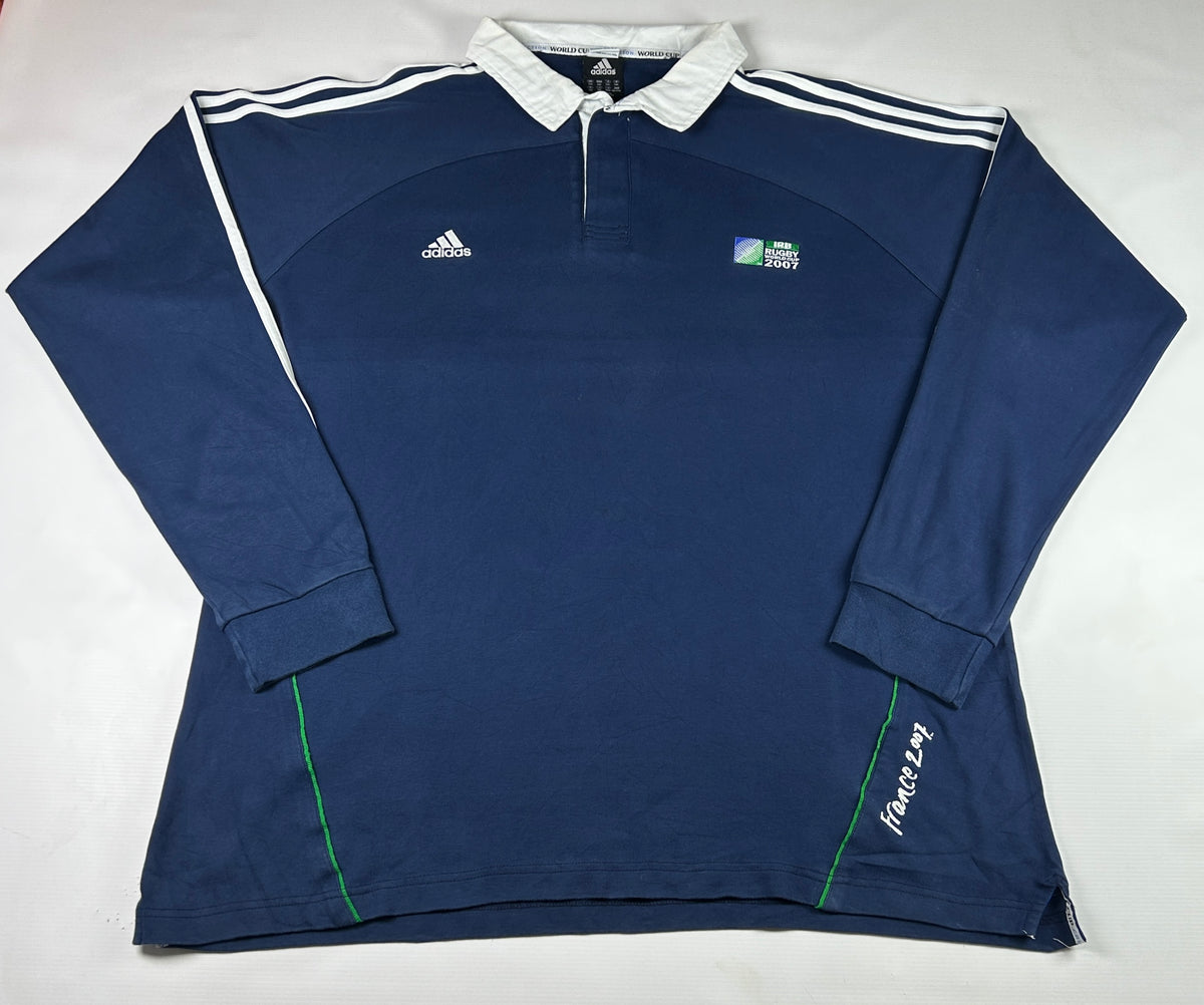 XXL - Adidas Rugby World Cup 2007 France Long Sleeve Polo