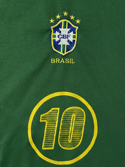 M - 2004 Brazil Nike Home Football Shirt Ronaldinho 10
