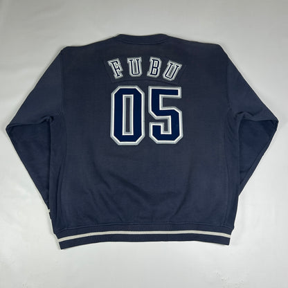 M - Vintage 2000's FUBU Los Angeles 05 Navy Crewneck Sweatshirt