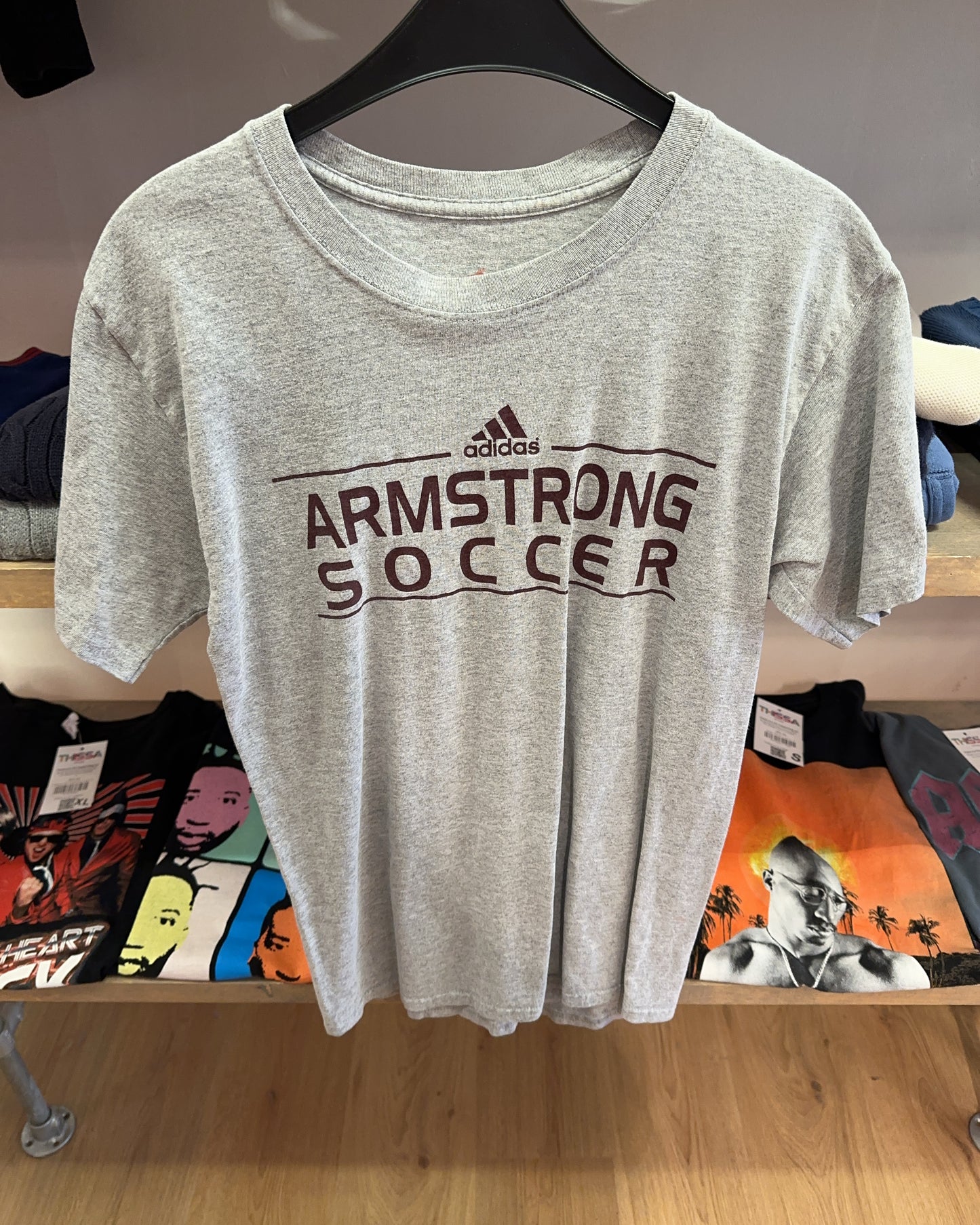 S - Adidas Armstrong Soccer Graphic T-Shirt