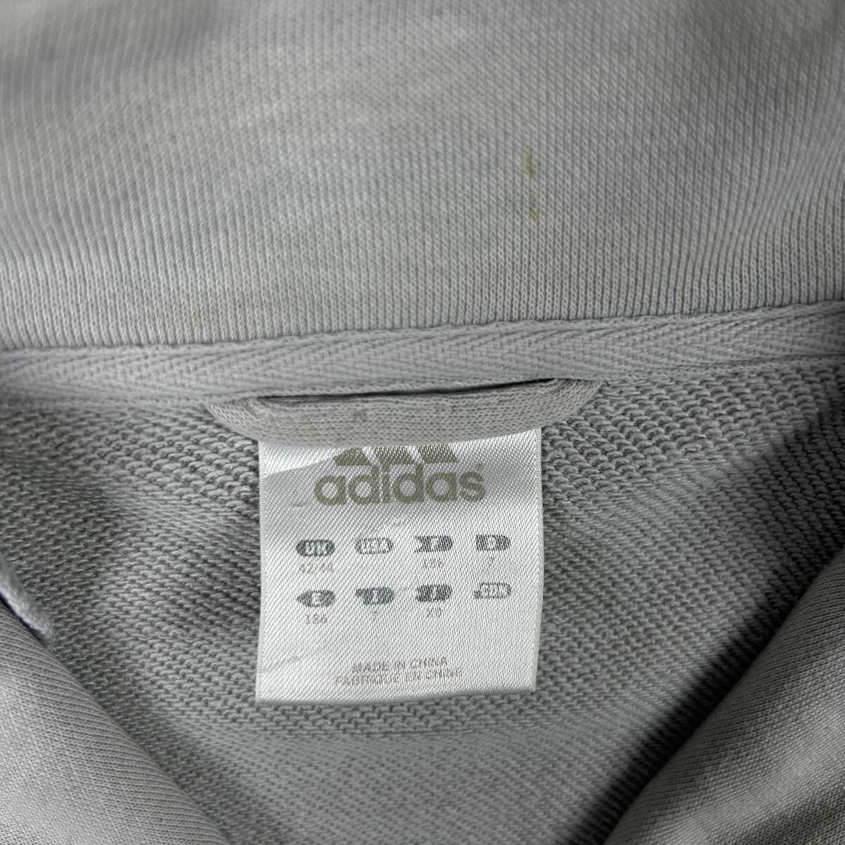 L - 2000's Adidas Grey Quarter-Zip Track Sweatshirt