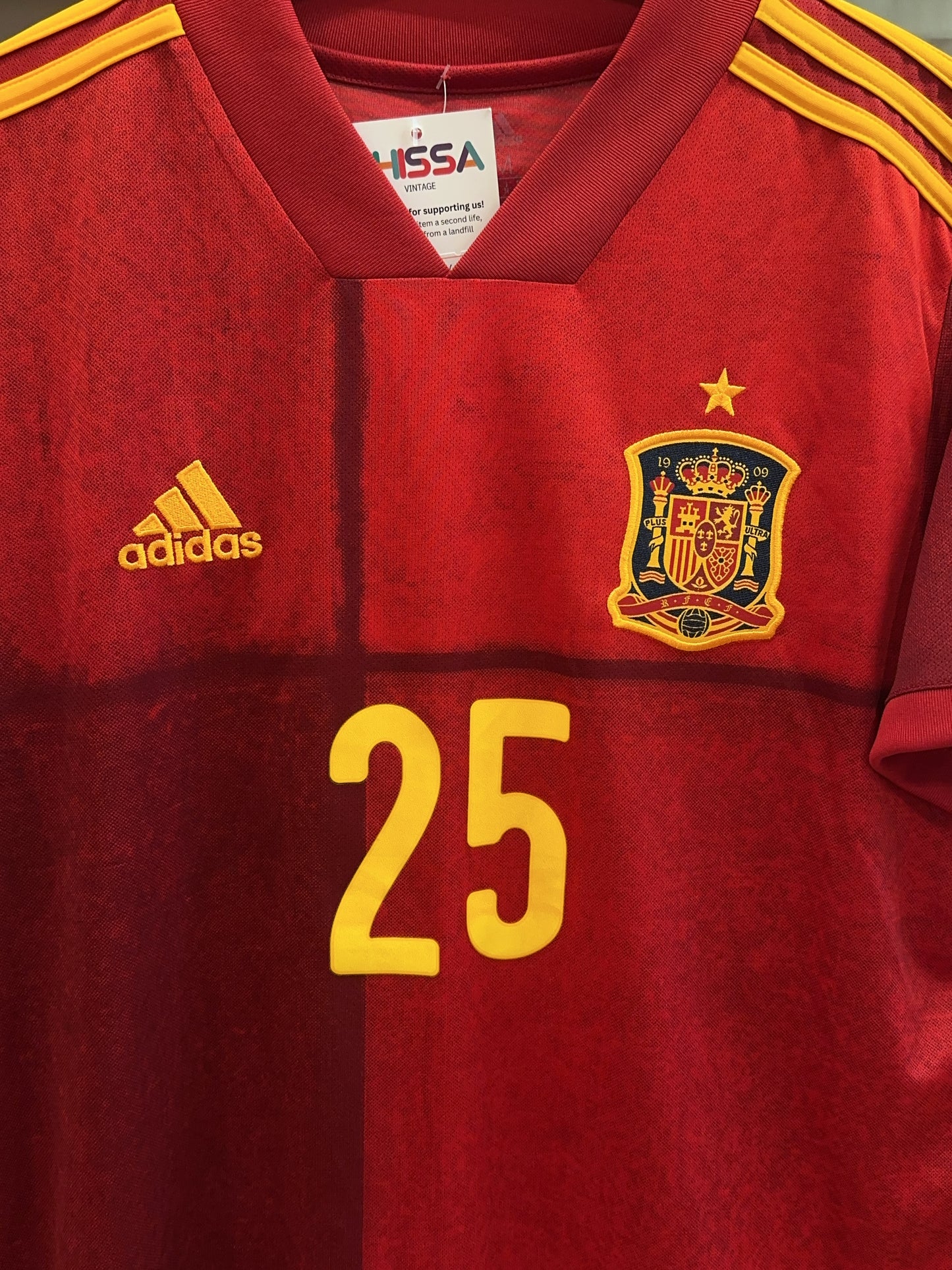 2020-21 Spain Adidas Home Football Shirt 25 - M