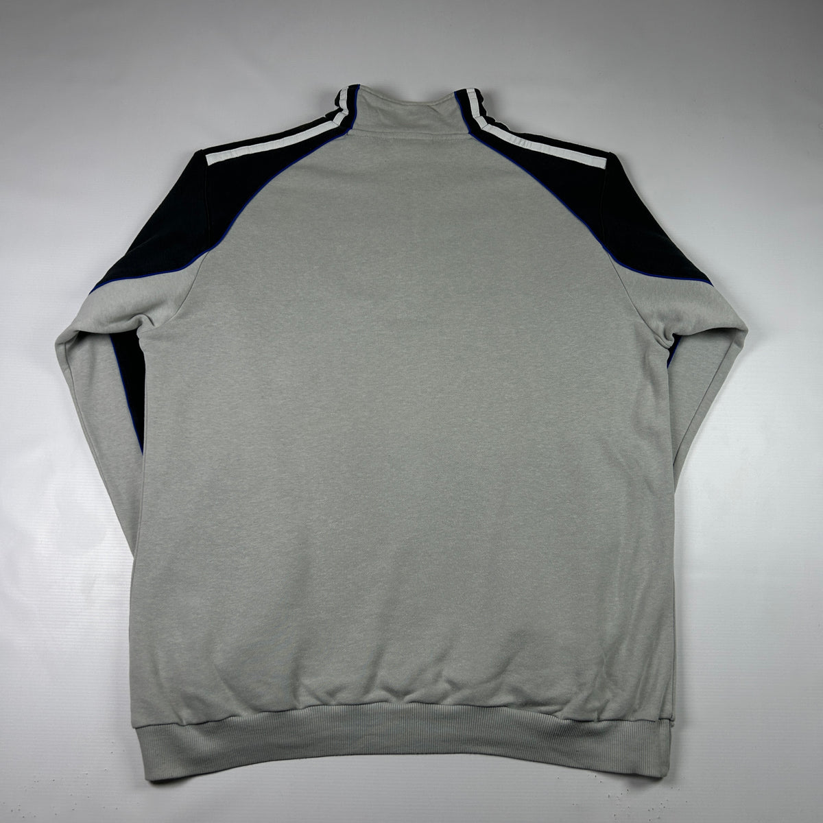 L - 2000's Adidas Grey Quarter-Zip Track Sweatshirt