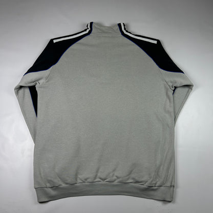 L - 2000's Adidas Grey Quarter-Zip Track Sweatshirt