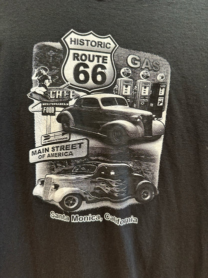 L - Historic Route 66 Santa Monica Graphic T-Shirt