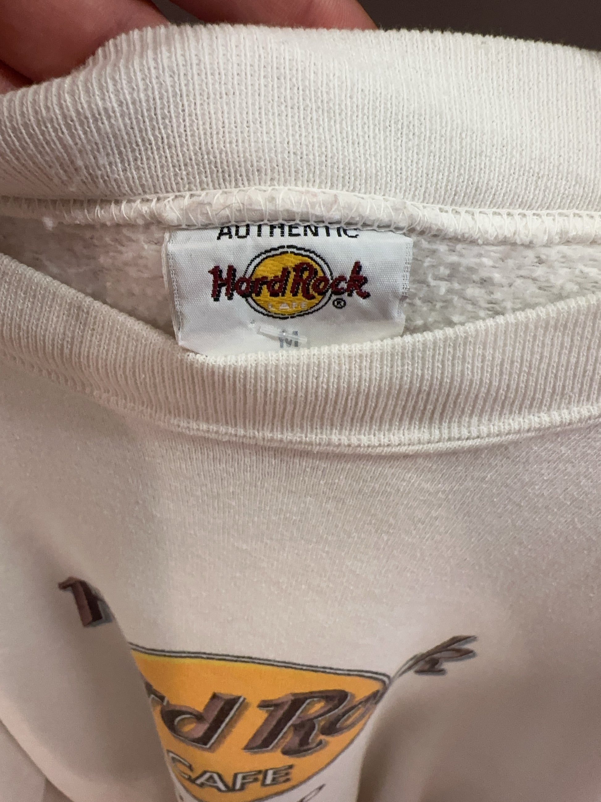 Hard Rock Cafe Orlando White Crewneck Sweatshirt - L