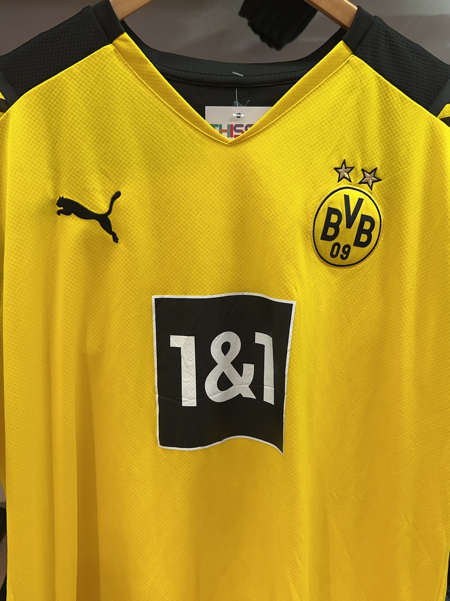2021-2022 Borussia Dortmund Erling Haaland #9 Puma Home Football Shirt - XL