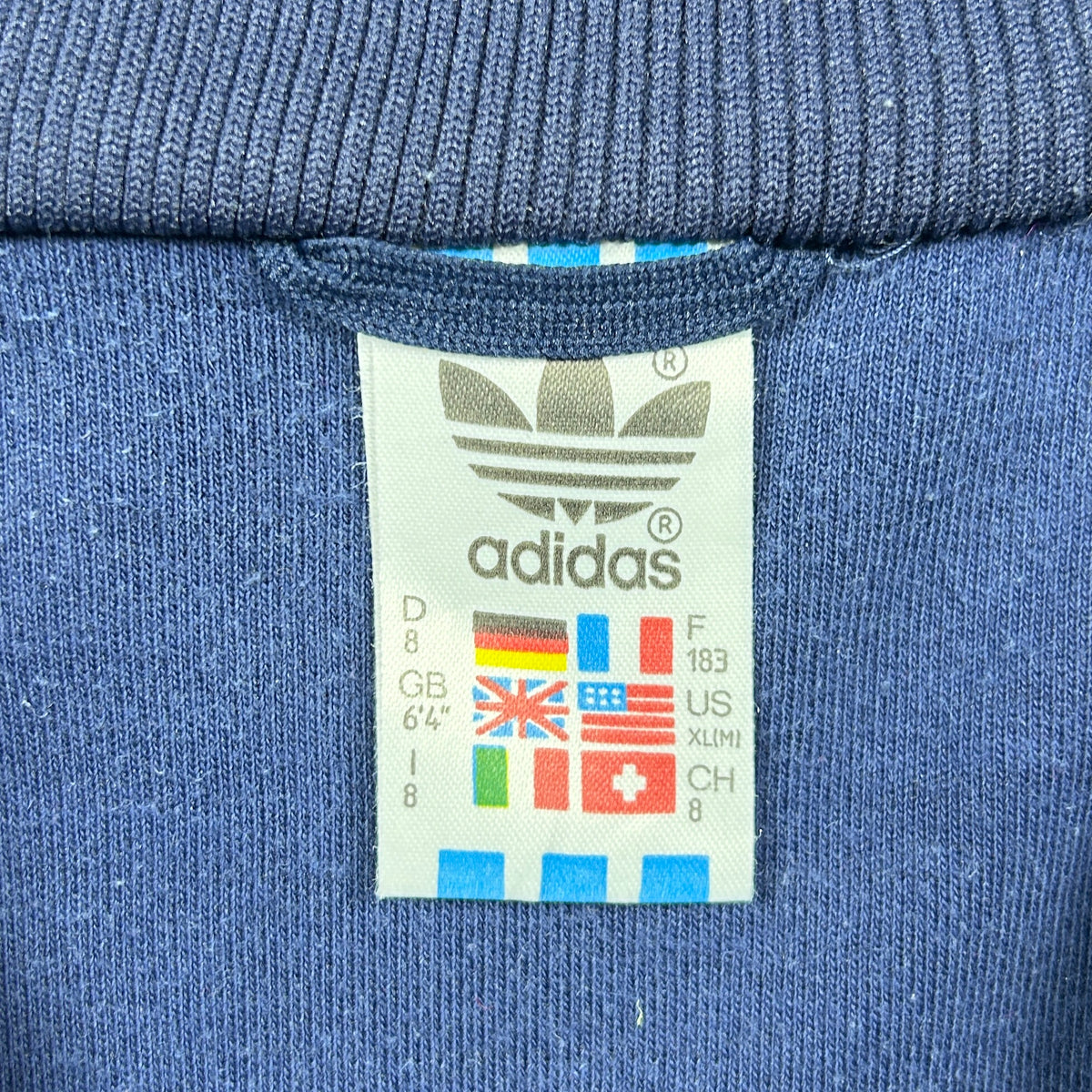 XL - Vintage 1980's Adidas Trefoil-logo Full-zip
