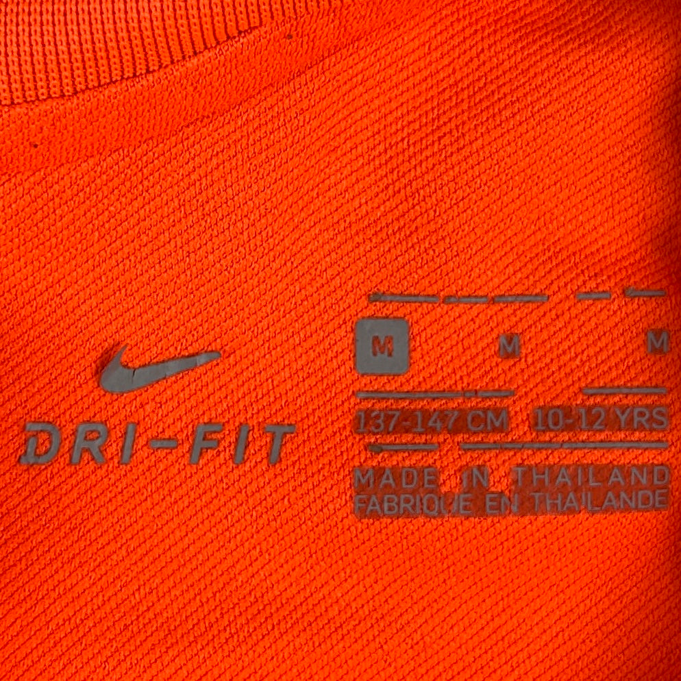 10 - 2017/2018 FC Barcelona Nike Dri-FIT Orange Quarter-Zip Training Top