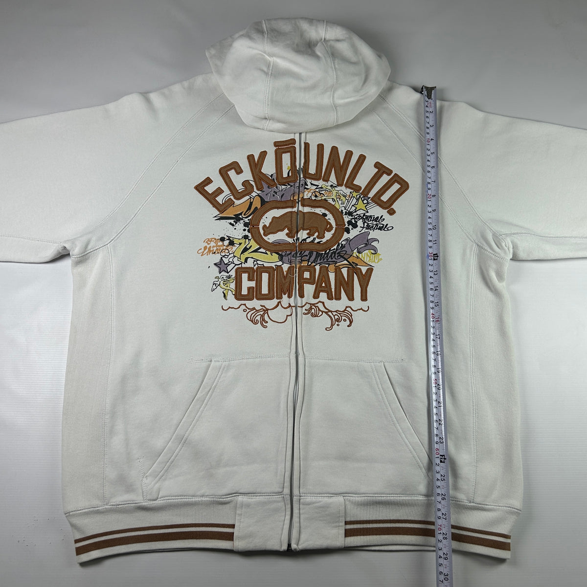 XXL - 2000's Ecko Unltd. Graphic Zip-Up Hoodie