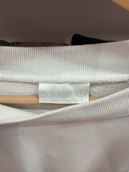 Adidas Basic Training Embroidered White Sweatshirt - L