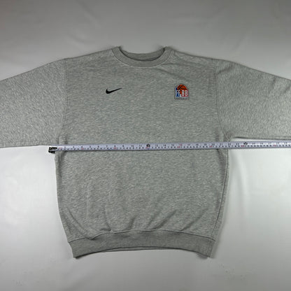 S - vintage 2010's Nike FFBB Gray Basketball Sweatshirt