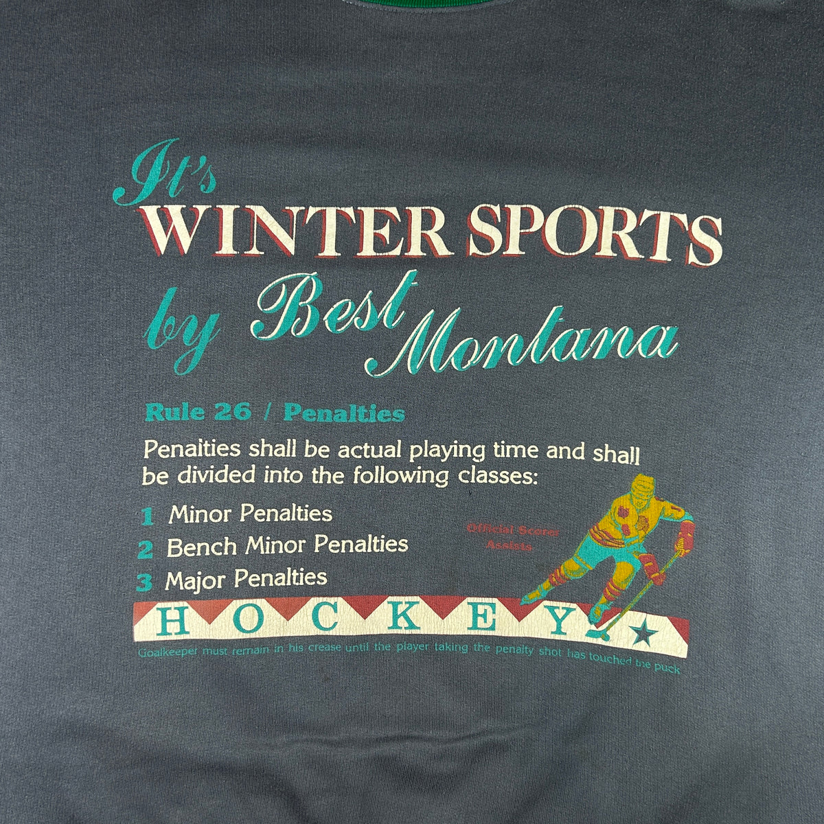 XL - 1990's Best Montana Winter Sports Hockey Sweatshirt