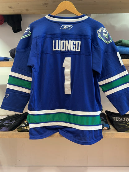 L - Vancouver Canucks Reebok Youth Hockey Jersey – Luongo #1