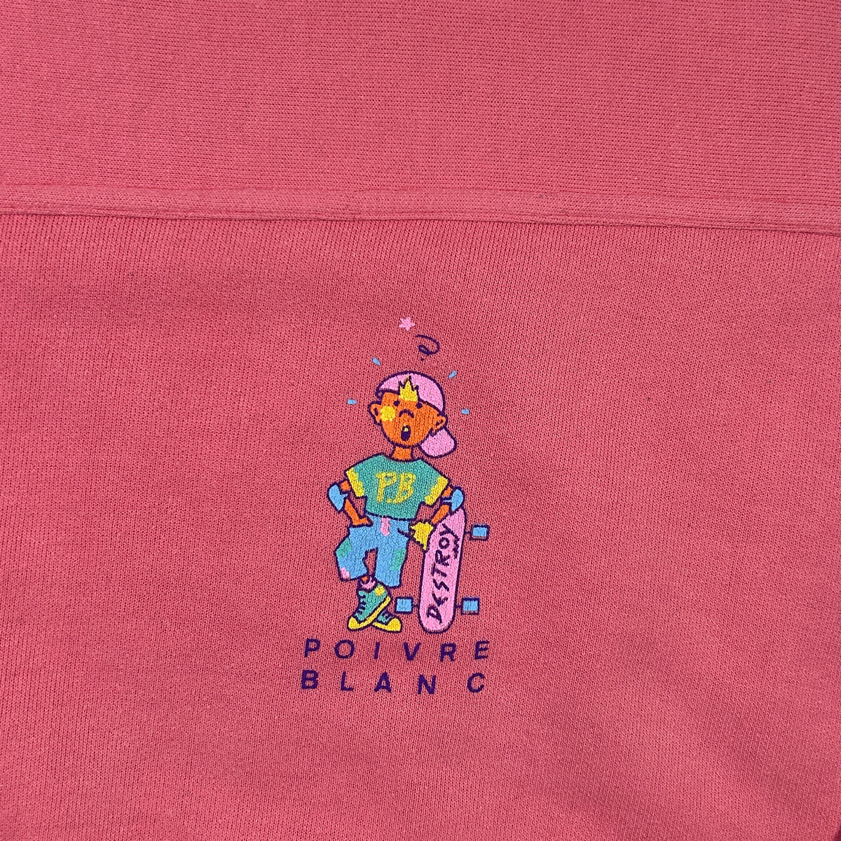 M - 1980's Vintage Sweatshirt Sweat Poivre blanc Vert Skate surf