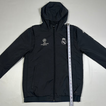 S - 2016-2017 Adidas Real Madrid UEFA Champions League Hooded Puffer Jacket