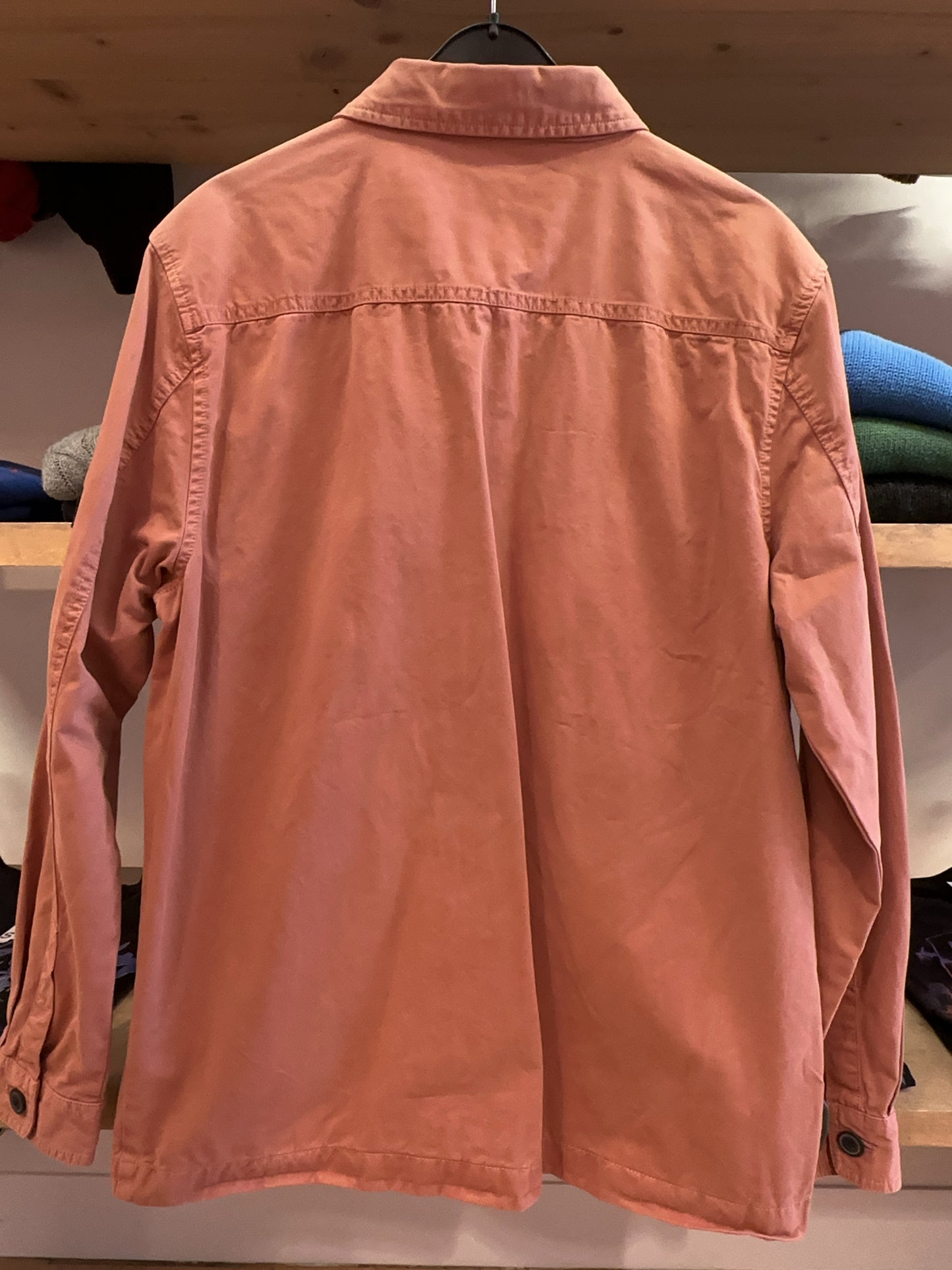 M - Barbour International Pink Button-Up Overshirt Jacket