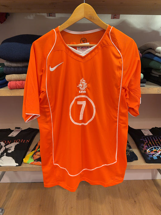 Vintage Nike Netherlands Seedorf 2004/05 Home Football Shirt (XL)