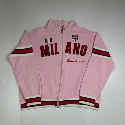 L - Vintage 2000's Pink Milano Zip-Up Track Jacket