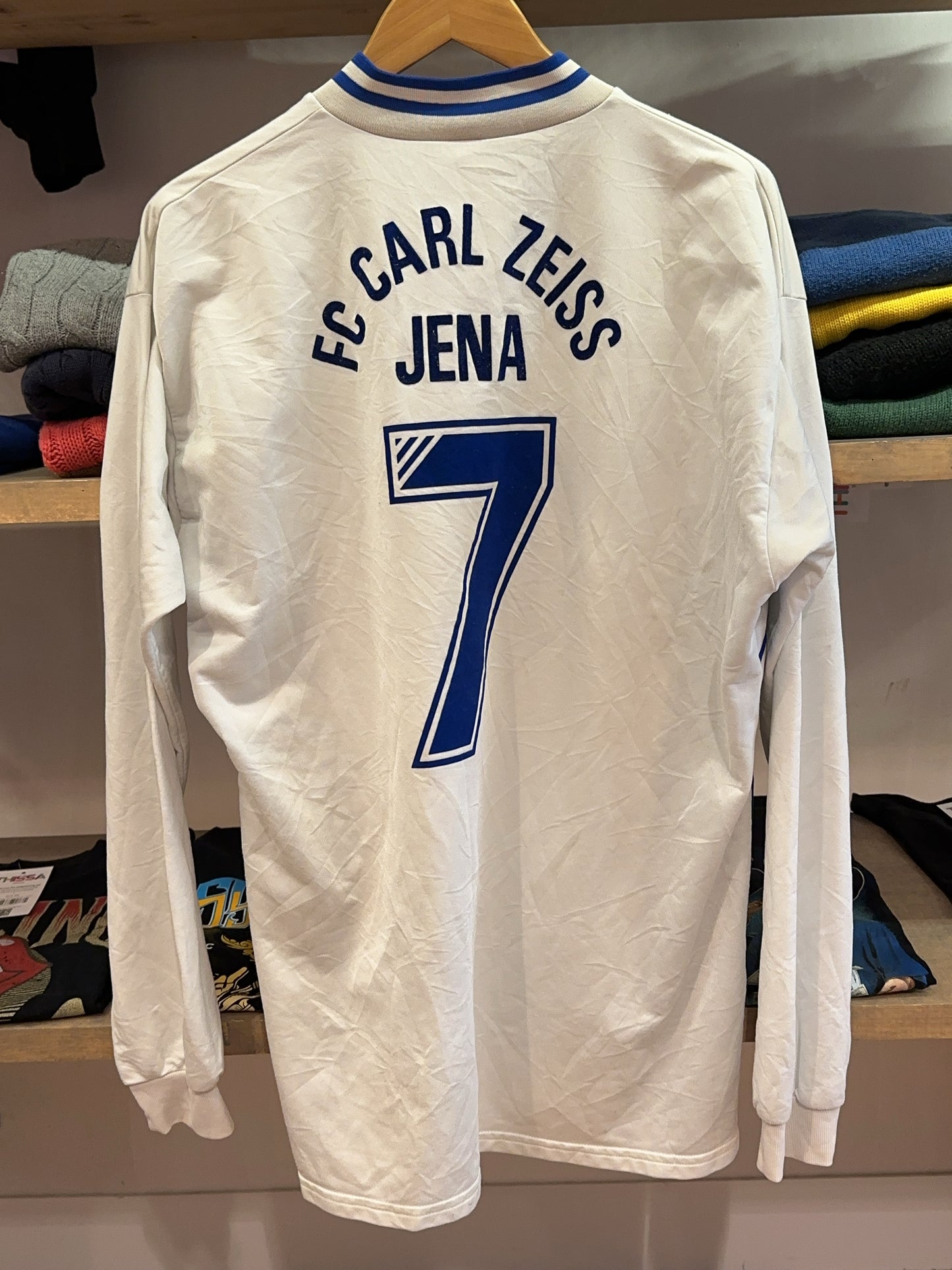 1990's FC Carl Zeiss Jena Adidas Away Football Shirt 7 - XL
