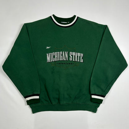 L - Vintage 1990's Reebok Michigan State Spartans Crewneck Sweatshirt