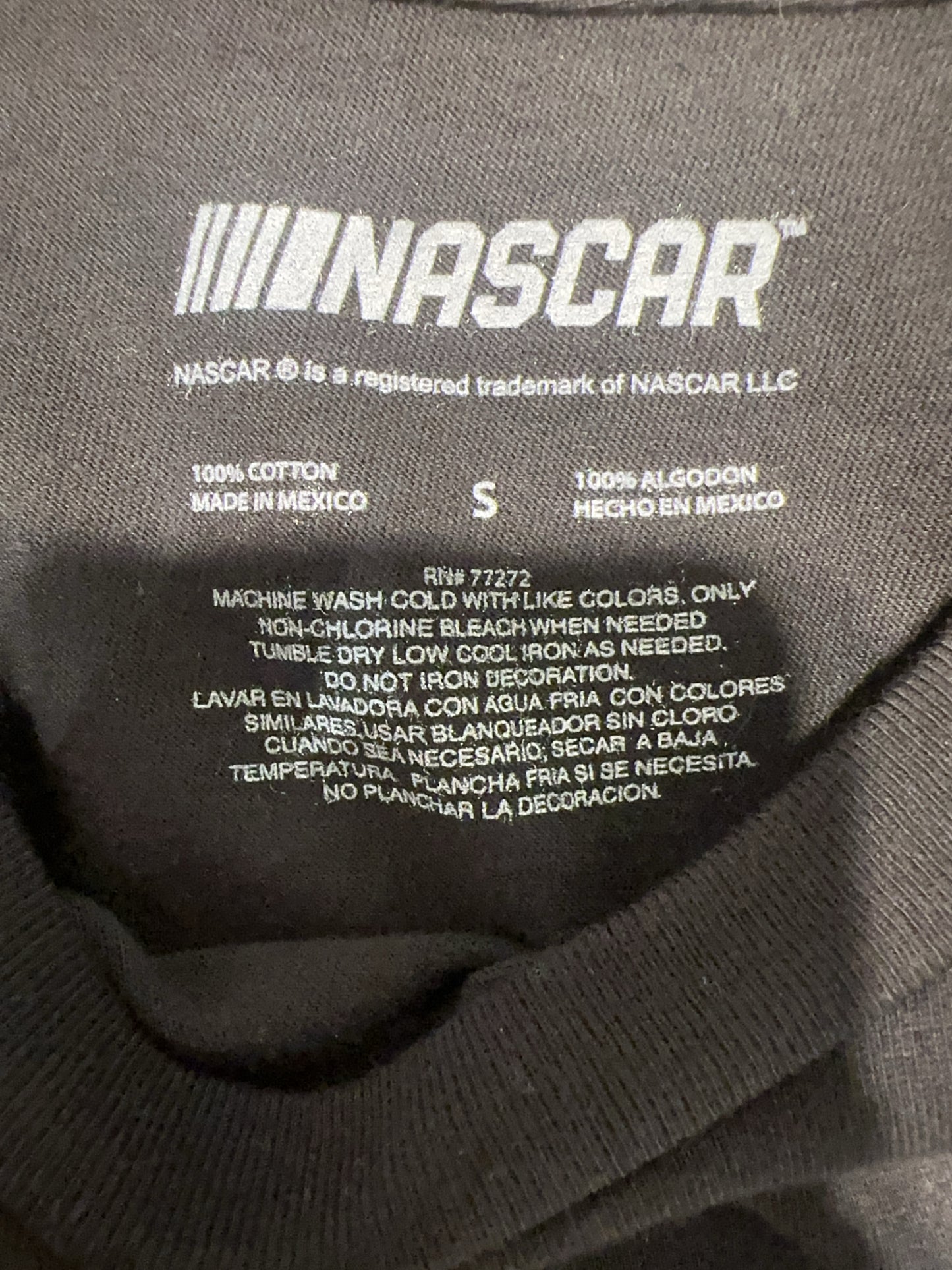 S - Nascar Graphic Black Cotton T-Shirt