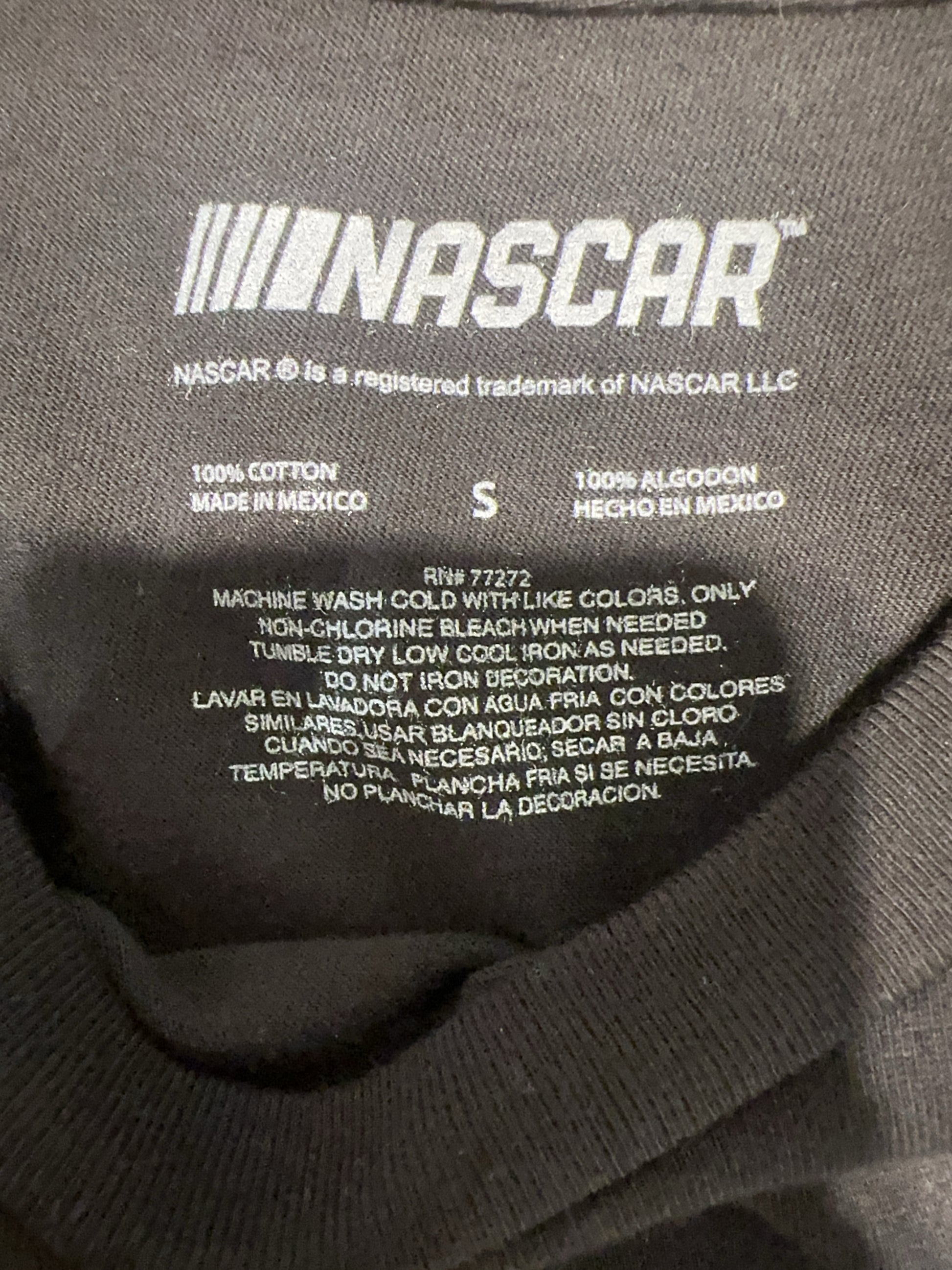 S - Nascar Graphic Black Cotton T-Shirt