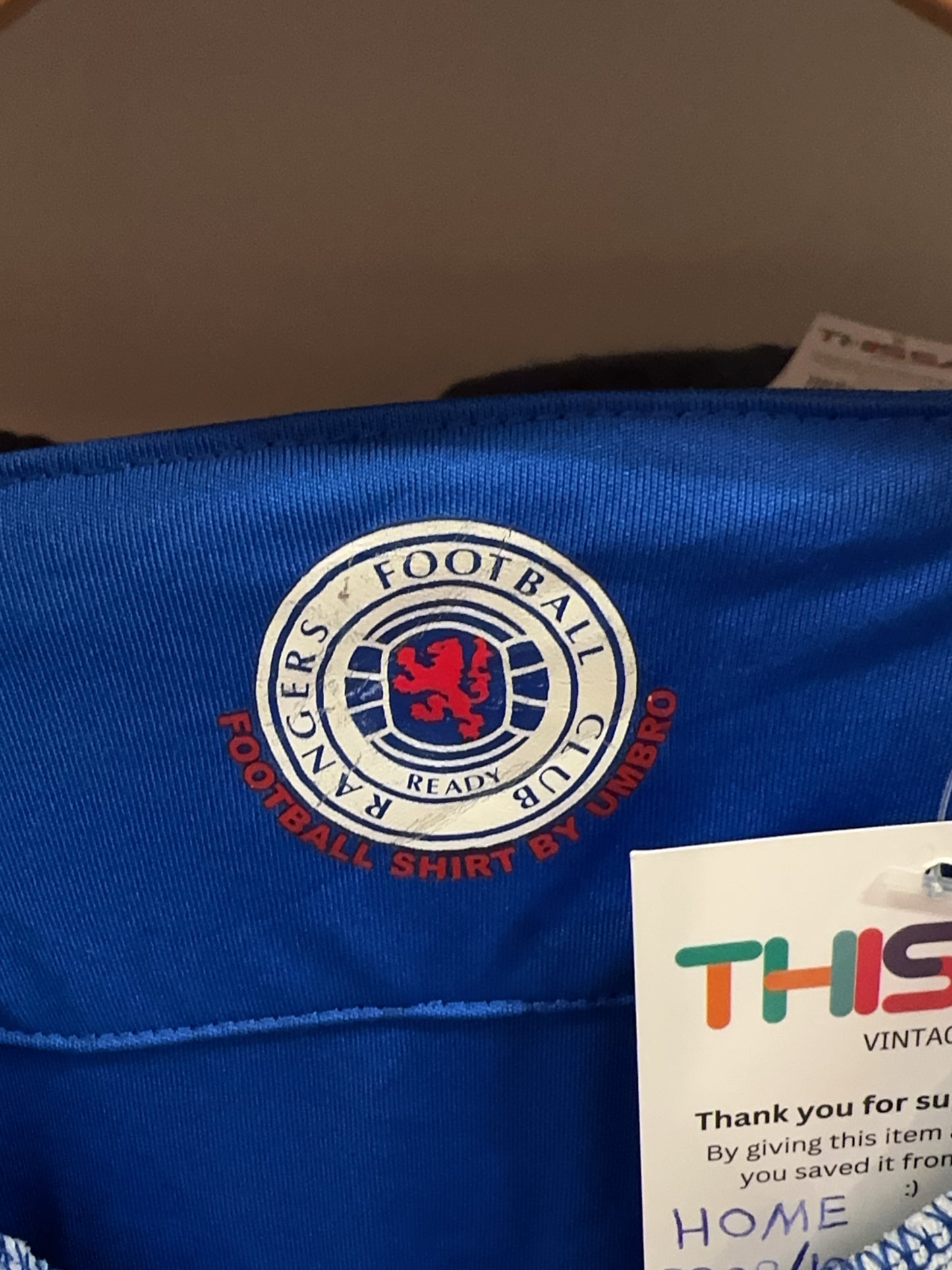 2009-2010 Rangers FC Umbro Home Football Shirt 10 - XL