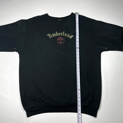 M - Timberland 2000's Weathergear Black Crewneck Sweatshirt