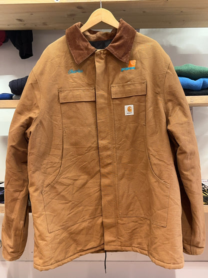 XXL - Vintage 1990's Carhartt Jacket C03 BRN Duck Quilt Lined Coat