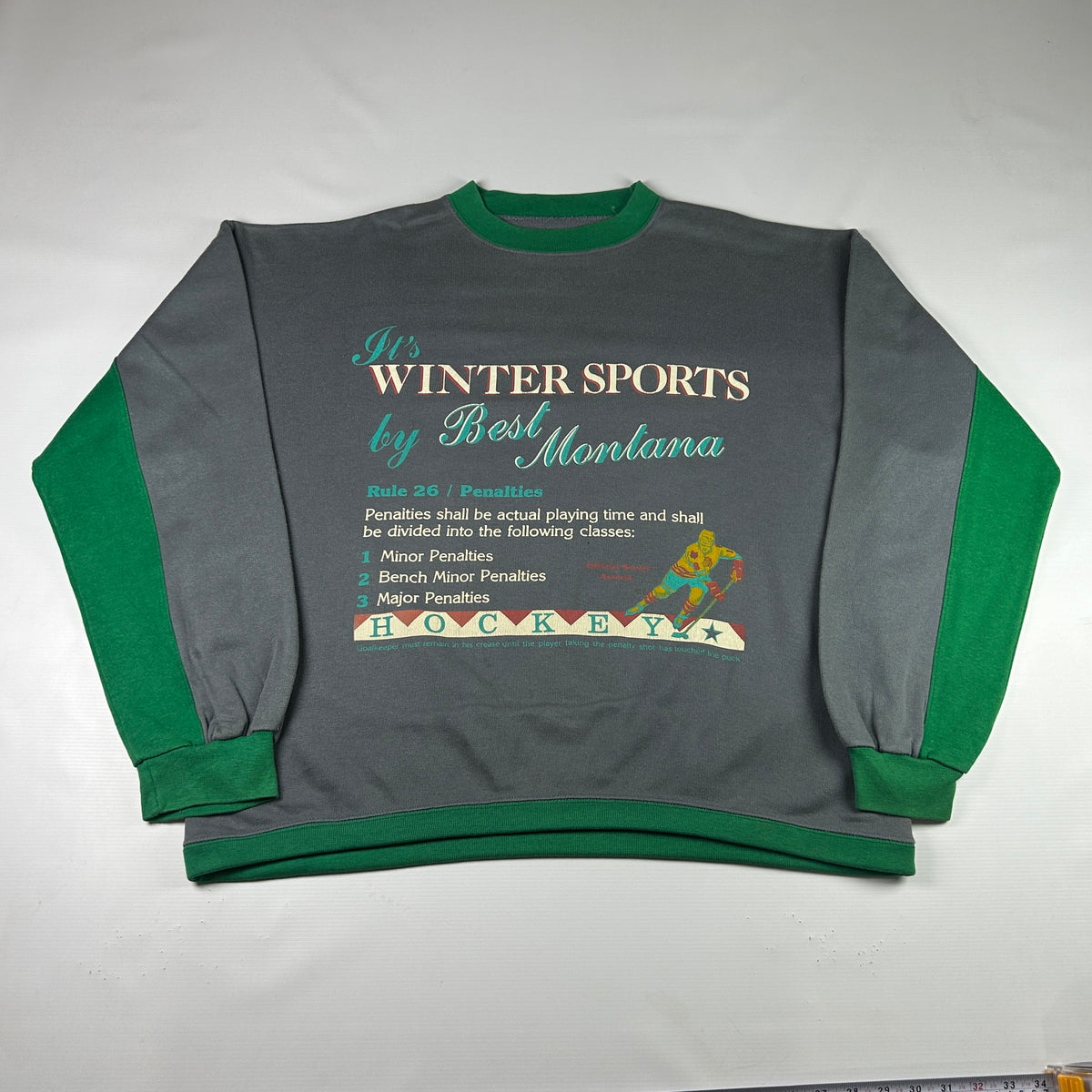 XL - 1990's Best Montana Winter Sports Hockey Sweatshirt
