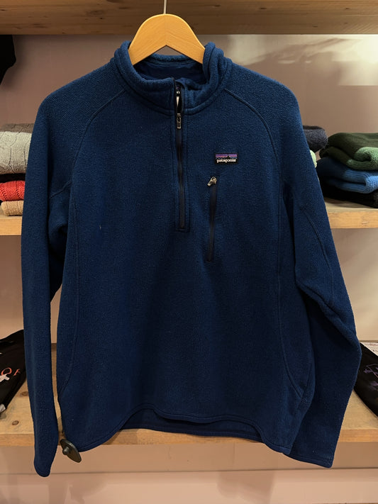 Patagonia Blue Quarter-Zip Fleece Pullover - M