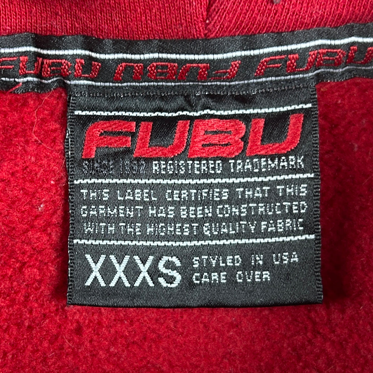 XXS - Vintage 2000's Red FUBU 05 Zip-Up Hoodie