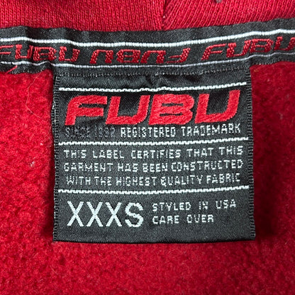 XXS - Vintage 2000's Red FUBU 05 Zip-Up Hoodie