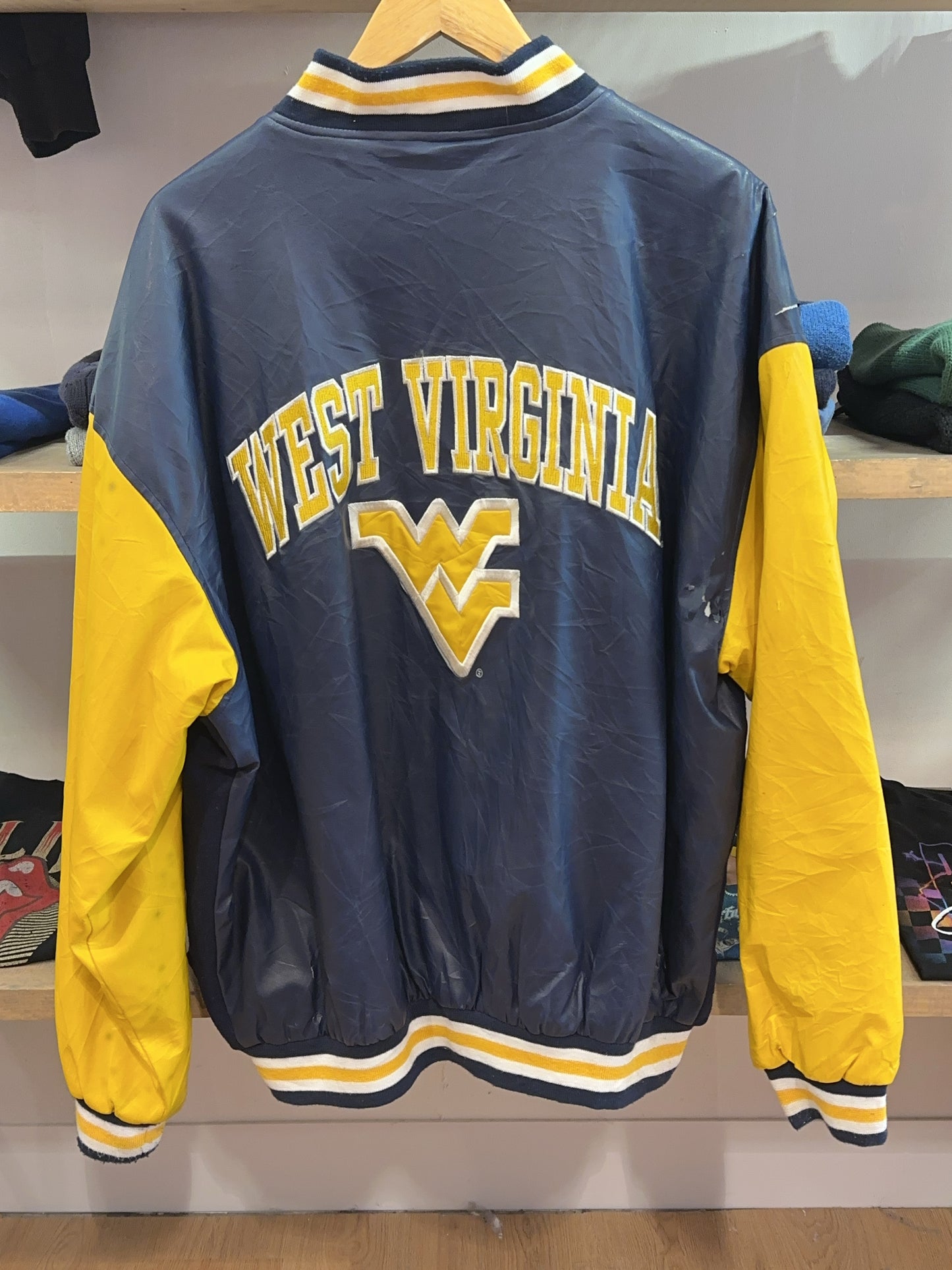 XL - Vintage 2000's West Virginia Mountaineers Steve & Barry's Varsity Jacket