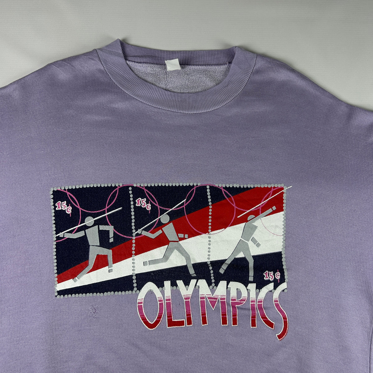 L - 1980's Lavender Olympic Graphic Sweatshirt