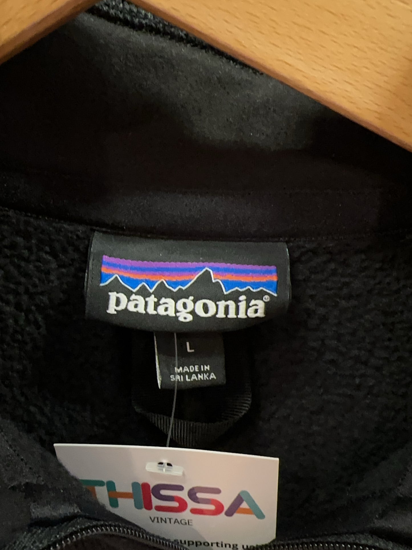 Patagonia Garnet Health Emergency Medicine Black Full-Zip Fleece Sweater Jacket - L