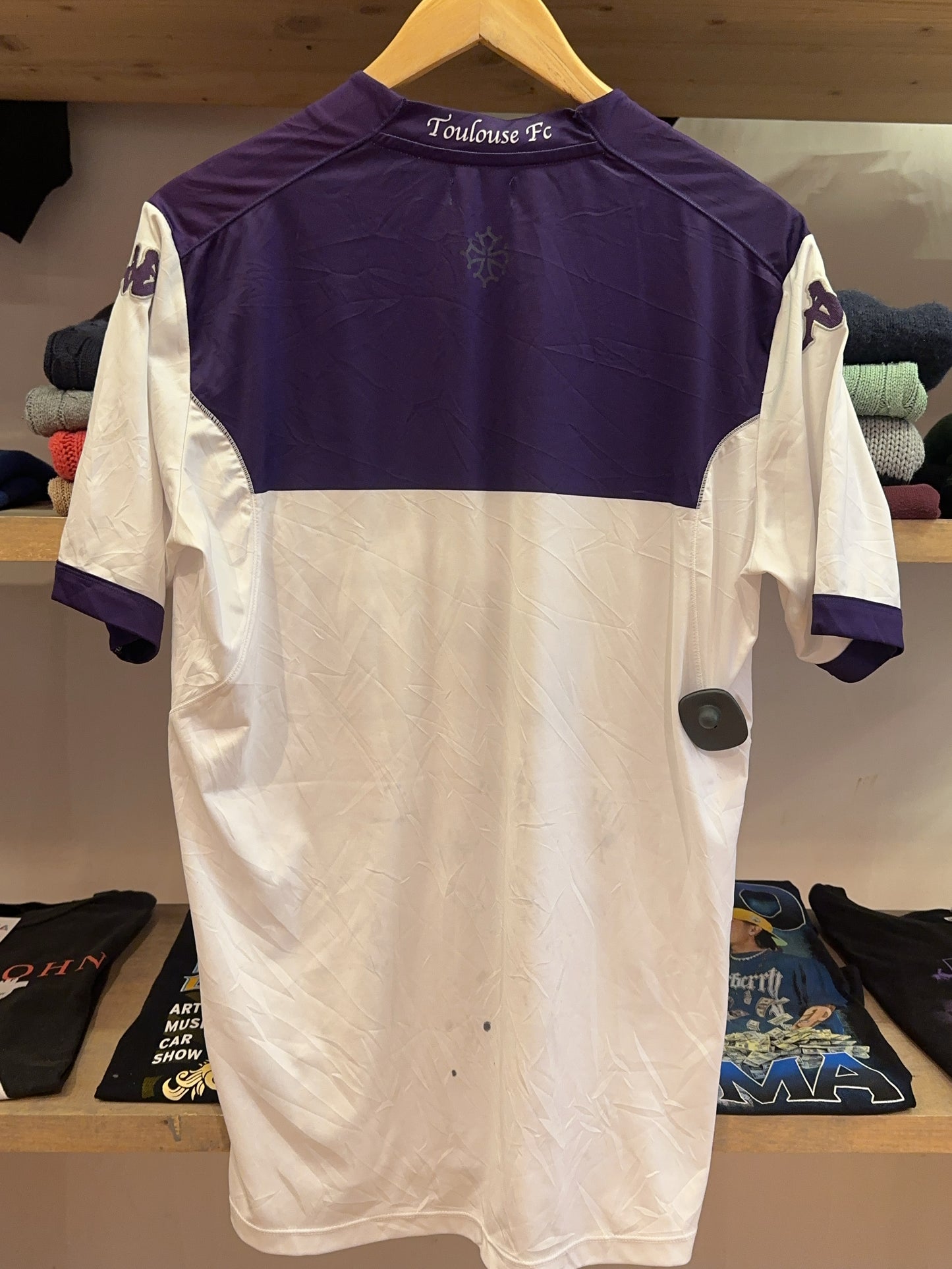 2014-2015 Toulouse FC Squad Team Signatures Kappa Away Football Shirt - L