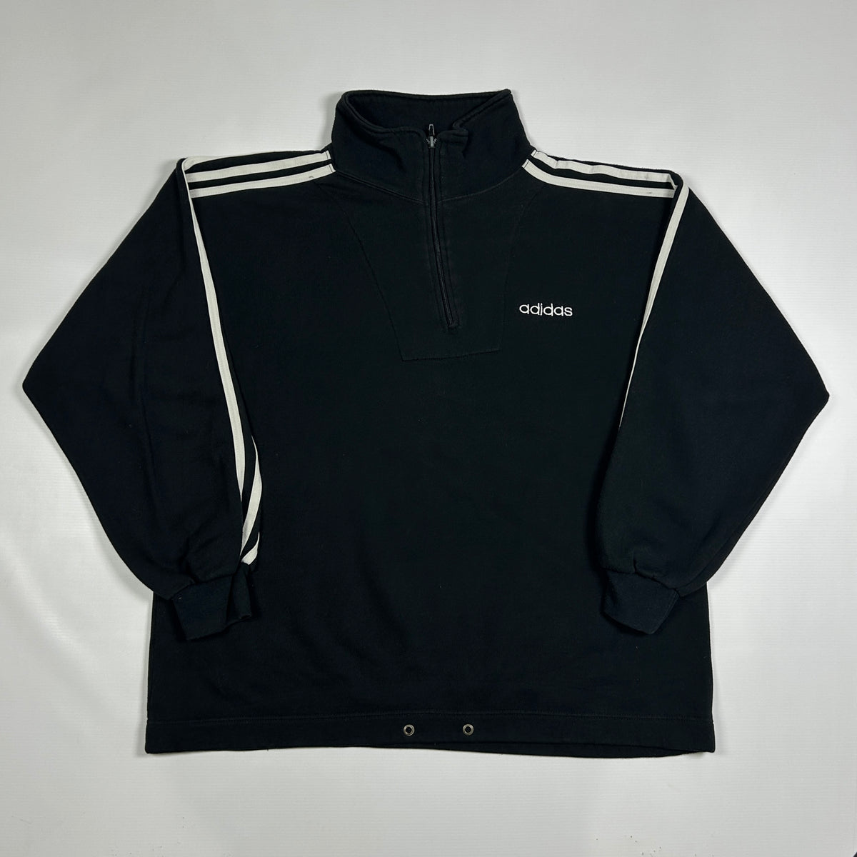 M - Vintage 1990's Adidas Three Stripes Quarterzip