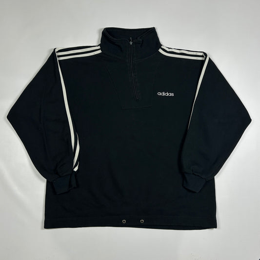 M - Vintage 1990's Adidas Three Stripes Quarterzip